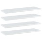 vidaXL Estante estantería 4uds contrachapada blanco brillo 60x20x1,5cm vidaXL Estante estantería 4uds contrachapada blanco brillo 60x20x1,5cm