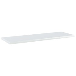 vidaXL Estante estantería 4uds contrachapada blanco brillo 60x20x1,5cm