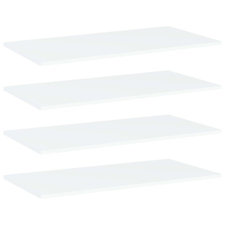 vidaXL Estantes para estantería 4 uds contrachapada blanco 80x40x1,5cm