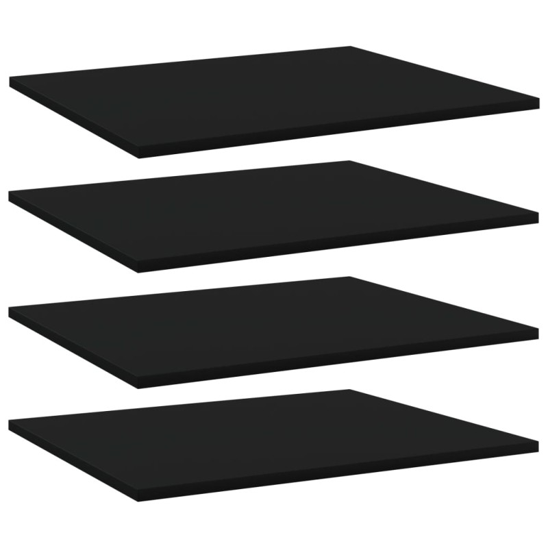 vidaXL Estantes para estantería 4 uds contrachapada negro 60x50x1,5 cm vidaXL Estantes para estantería 4 uds contrachapada negro 60x50x1,5 cm