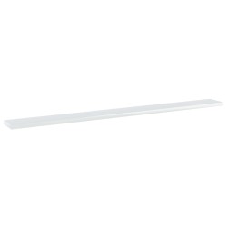 vidaXL Estante para estantería 4 uds madera blanco brillo 100x10x1,5cm