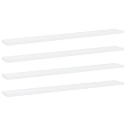 vidaXL Estantes para estantería 4 uds contrachapada blanco 80x10x1,5cm