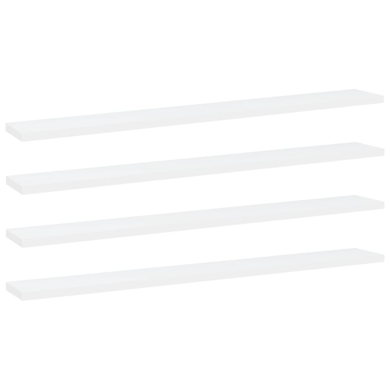 vidaXL Estantes para estantería 4 uds contrachapada blanco 80x10x1,5cm