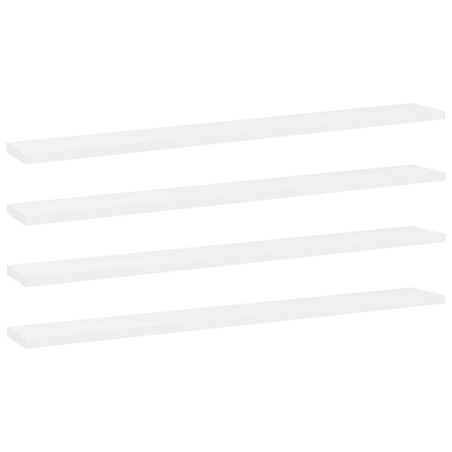 vidaXL Estantes para estantería 4 uds contrachapada blanco 80x10x1,5cm