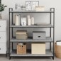 vidaXL Estante para estantería 4 uds madera gris hormigón 100x50x1,5cm vidaXL Estante para estantería 4 uds madera gris hormigón 100x50x1,5cm