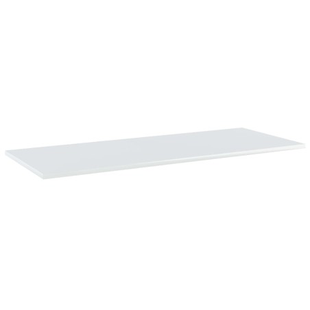 vidaXL Estante para estantería 4 uds madera blanco brillo 100x40x1,5cm