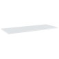 vidaXL Estante para estantería 4 uds madera blanco brillo 100x40x1,5cm
