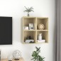 vidaXL Armario de pared 4 uds madera contrachapada roble 37x37x37 cm