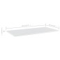 vidaXL Estante estantería 4uds contrachapada blanco brillo 80x30x1,5cm