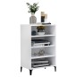 vidaXL Aparador de madera contrachapada blanco 57x35x90 cm