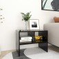 vidaXL Mesa auxiliar de madera contrachapada negro 60x40x45 cm