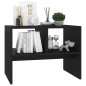 vidaXL Mesa auxiliar de madera contrachapada negro 60x40x45 cm