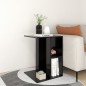 vidaXL Mesa auxiliar de madera contrachapada negro 60x40x45 cm