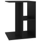 vidaXL Mesa auxiliar de madera contrachapada negro 60x40x45 cm