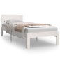 vidaXL Estructura de cama madera maciza individual blanco 75x190 cm vidaXL Estructura de cama madera maciza individual blanco 75x190 cm