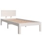 vidaXL Estructura de cama madera maciza individual blanco 75x190 cm vidaXL Estructura de cama madera maciza individual blanco 75x190 cm