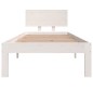 vidaXL Estructura de cama madera maciza individual blanco 75x190 cm vidaXL Estructura de cama madera maciza individual blanco 75x190 cm