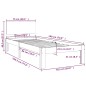 vidaXL Estructura de cama madera maciza individual blanco 75x190 cm vidaXL Estructura de cama madera maciza individual blanco 75x190 cm