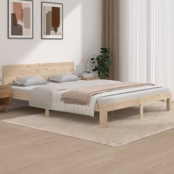 vidaXL Estructura de cama de madera maciza de pino 160x200 cm