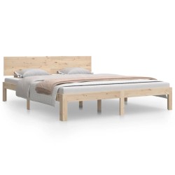 vidaXL Estructura de cama de madera maciza de pino 160x200 cm