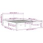 vidaXL Estructura de cama de madera maciza de pino 160x200 cm