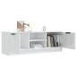 vidaXL Mueble de TV madera contrachapada blanco brillo 102x35x36,5 cm vidaXL Mueble de TV madera contrachapada blanco brillo 102x35x36,5 cm