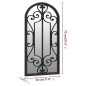 vidaXL Espejo de hierro negro para uso interior 70x30 cm vidaXL Espejo de hierro negro para uso interior 70x30 cm