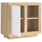 vidaXL Aparador blanco y roble Sonoma 80x40x75 cm vidaXL Aparador blanco y roble Sonoma 80x40x75 cm