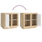 vidaXL Aparador blanco y roble Sonoma 80x40x75 cm vidaXL Aparador blanco y roble Sonoma 80x40x75 cm
