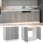 vidaXL Armario bajo fregadero madera ingeniería gris 80x46x81,5 cm vidaXL Armario bajo fregadero madera ingeniería gris 80x46x81,5 cm