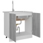 vidaXL Armario bajo fregadero madera ingeniería gris 80x46x81,5 cm vidaXL Armario bajo fregadero madera ingeniería gris 80x46x81,5 cm