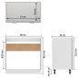 vidaXL Armario bajo fregadero madera ingeniería gris 80x46x81,5 cm vidaXL Armario bajo fregadero madera ingeniería gris 80x46x81,5 cm