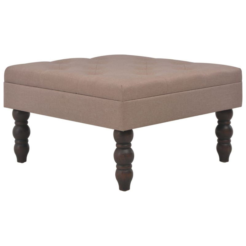 vidaXL Taburete marrón 60x60x36 cm poliéster vidaXL Taburete marrón 60x60x36 cm poliéster