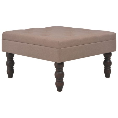 vidaXL Taburete marrón 60x60x36 cm poliéster