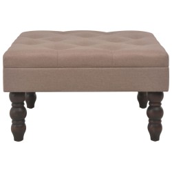 vidaXL Taburete marrón 60x60x36 cm poliéster