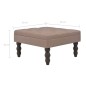 vidaXL Taburete marrón 60x60x36 cm poliéster vidaXL Taburete marrón 60x60x36 cm poliéster