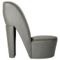 vidaXL Butaca con forma de zapato de tacón cuero sintético gris vidaXL Butaca con forma de zapato de tacón cuero sintético gris