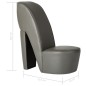 vidaXL Butaca con forma de zapato de tacón cuero sintético gris vidaXL Butaca con forma de zapato de tacón cuero sintético gris