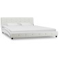 vidaXL Estructura de cama de cuero sintético blanco 160x200 cm vidaXL Estructura de cama de cuero sintético blanco 160x200 cm
