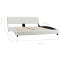 vidaXL Estructura de cama de cuero sintético blanco 160x200 cm vidaXL Estructura de cama de cuero sintético blanco 160x200 cm