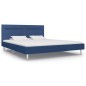 vidaXL Estructura de cama con LED tela azul 180x200 cm