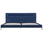 vidaXL Estructura de cama con LED tela azul 180x200 cm