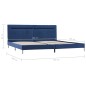 vidaXL Estructura de cama con LED tela azul 180x200 cm