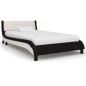 vidaXL Estructura de cama de cuero sintético negro y blanco 90x200 cm vidaXL Estructura de cama de cuero sintético negro y blanco 90x200 cm