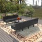 vidaXL Set de muebles de jardín 8 pzas y cojines ratán sintético negro vidaXL Set de muebles de jardín 8 pzas y cojines ratán sintético negro