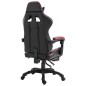 vidaXL Silla gaming con reposapiés cuero sintético color vino tinto vidaXL Silla gaming con reposapiés cuero sintético color vino tinto