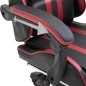 vidaXL Silla gaming con reposapiés cuero sintético color vino tinto vidaXL Silla gaming con reposapiés cuero sintético color vino tinto