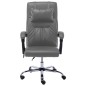 vidaXL Silla de oficina de masaje de cuero sintético gris antracita