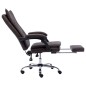 vidaXL Silla de oficina de cuero sintético marrón vidaXL Silla de oficina de cuero sintético marrón