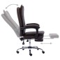vidaXL Silla de oficina de cuero sintético marrón vidaXL Silla de oficina de cuero sintético marrón